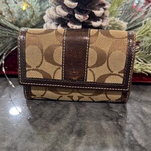 Coach Dark Brown Leather Wallet